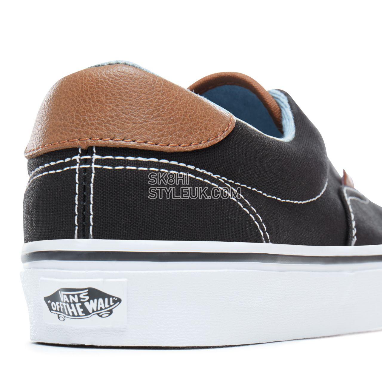 Vans C&L Era 59 Classic Mens Womens - Black-Acid Denim VA38FSQK3 Shoes