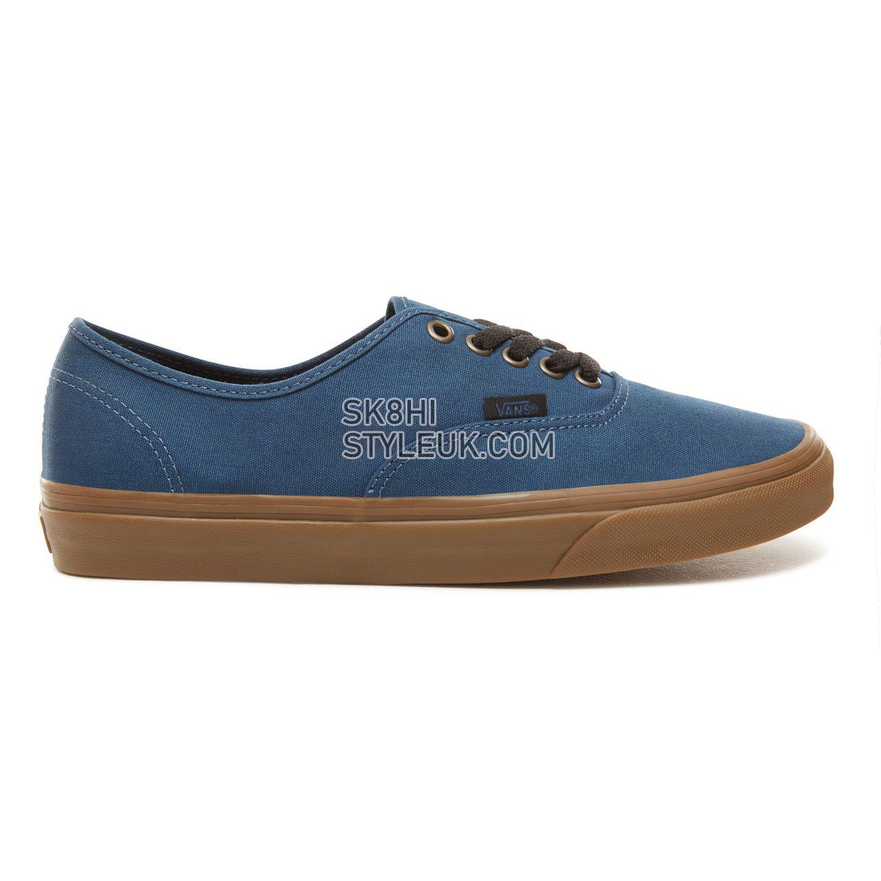 Vans Gum Outsole Authentic Classic Mens Womens - (Gum Outsole) Dark Denim/Black VA38EMU4C Shoes