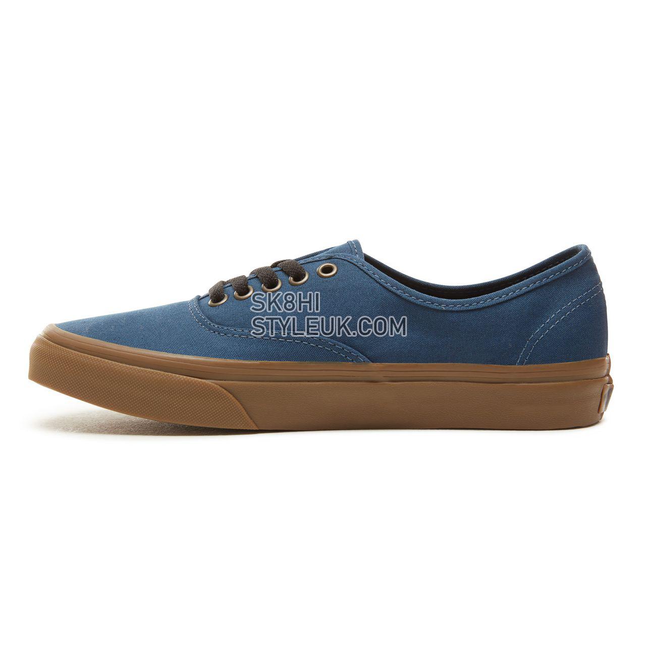 Vans Gum Outsole Authentic Classic Mens Womens - (Gum Outsole) Dark Denim/Black VA38EMU4C Shoes