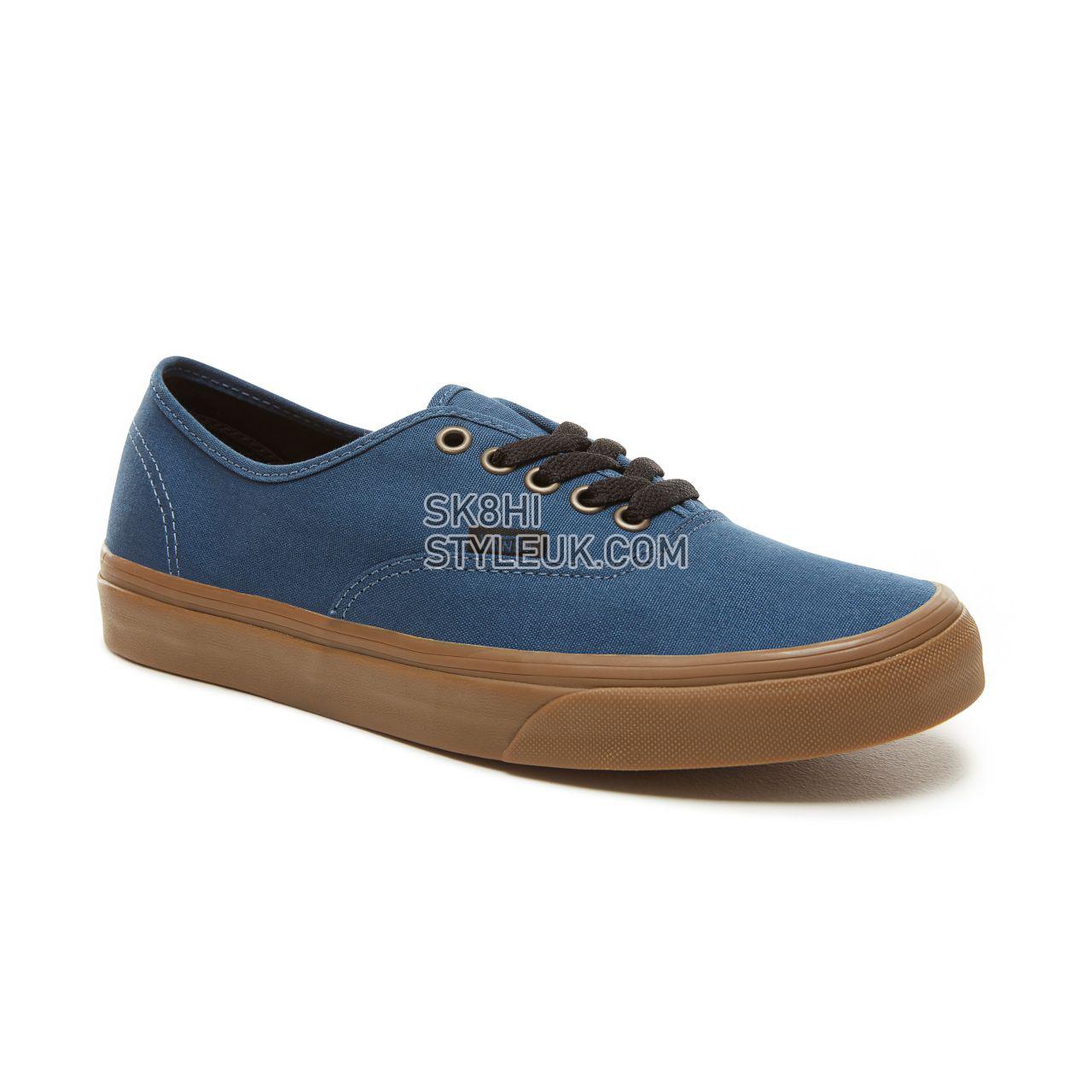 Vans Gum Outsole Authentic Classic Mens Womens - (Gum Outsole) Dark Denim/Black VA38EMU4C Shoes