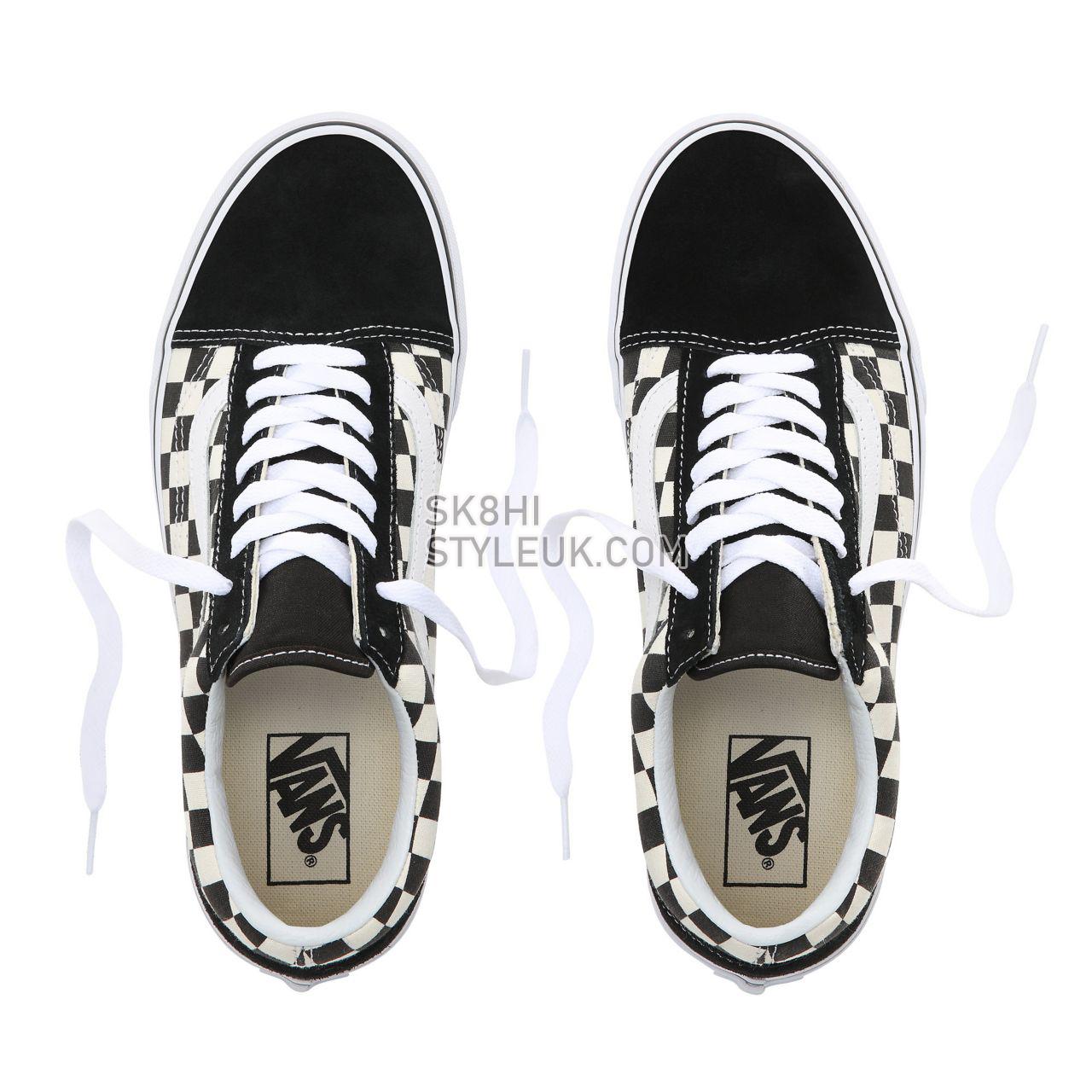 Vans Primary Check Old Skool Classic Mens Womens - (Primary Check) black/white VA38G1P0S Shoes