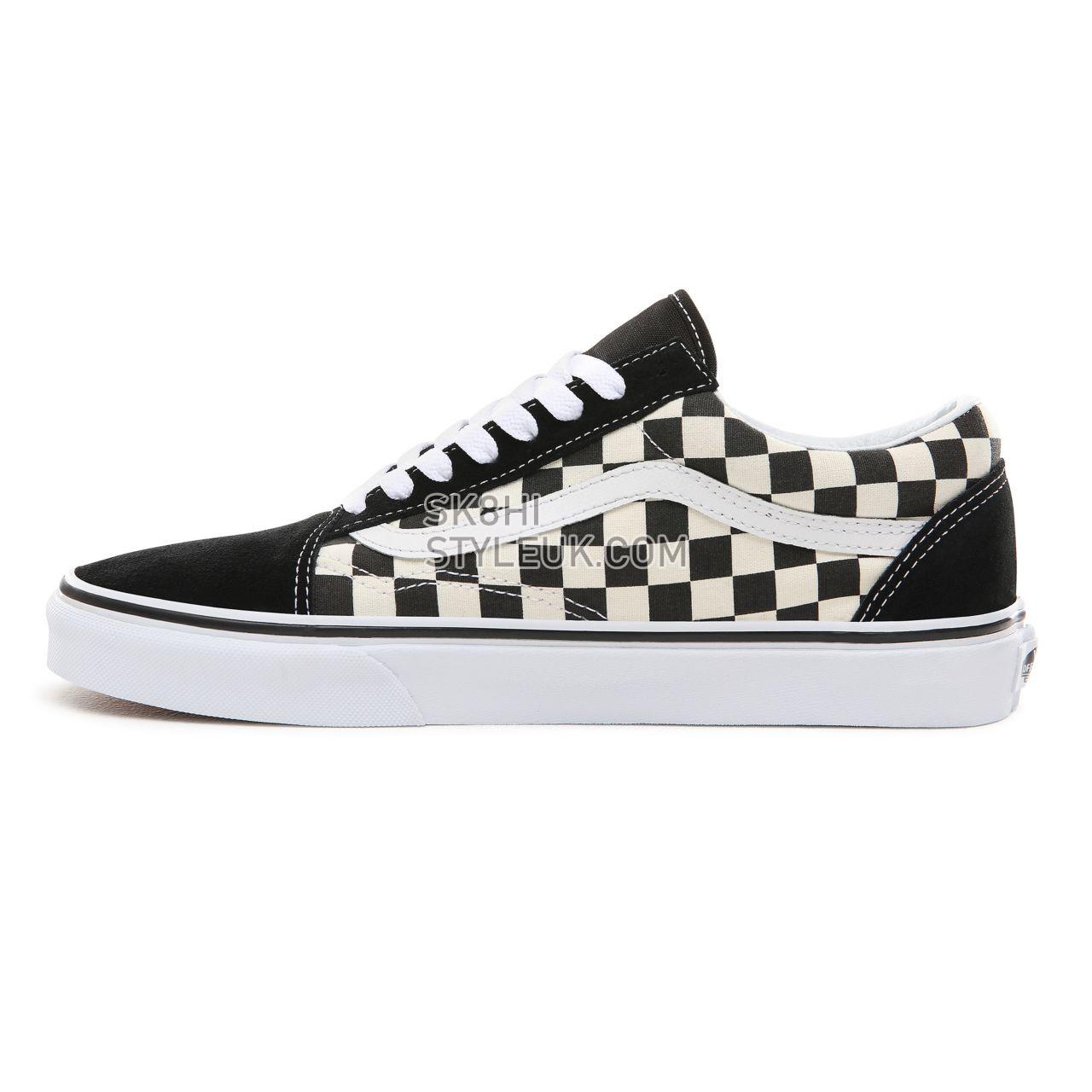 Vans Primary Check Old Skool Classic Mens Womens - (Primary Check) black/white VA38G1P0S Shoes