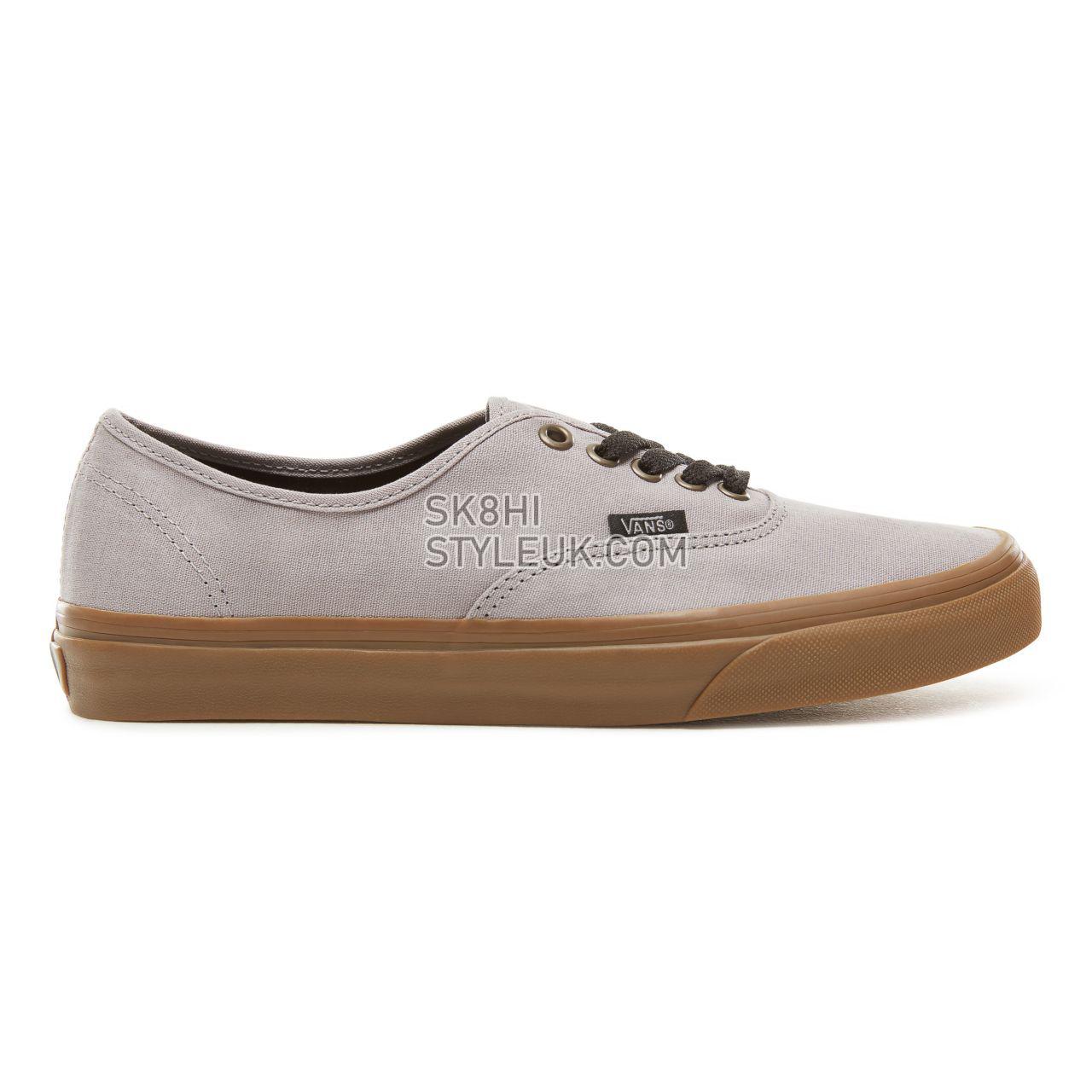 Vans Gum Outsole Authentic Classic Mens Womens - (Gum Outsole) Alloy/Black VA38EMU40 Shoes