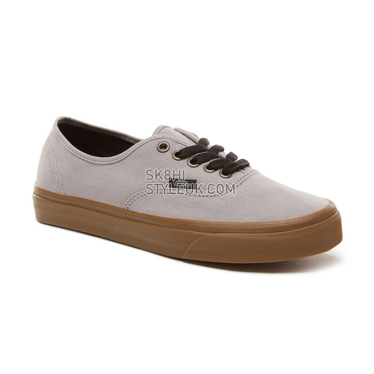 Vans Gum Outsole Authentic Classic Mens Womens - (Gum Outsole) Alloy/Black VA38EMU40 Shoes