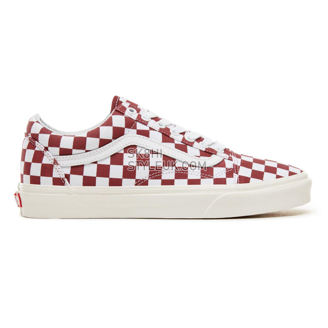 Vans Checkerboard Old Skool Classic Mens Womens - (Checkerboard) Port Royale/Marshmallow VA38G1U54 Shoes