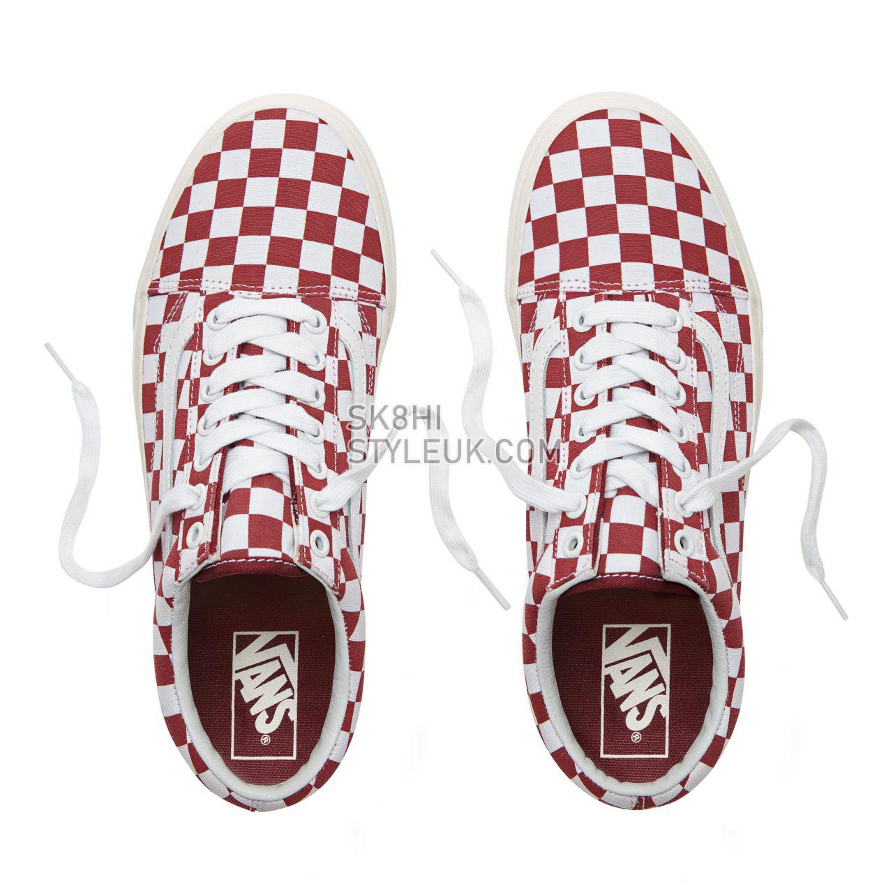 Vans Checkerboard Old Skool Classic Mens Womens - (Checkerboard) Port Royale/Marshmallow VA38G1U54 Shoes