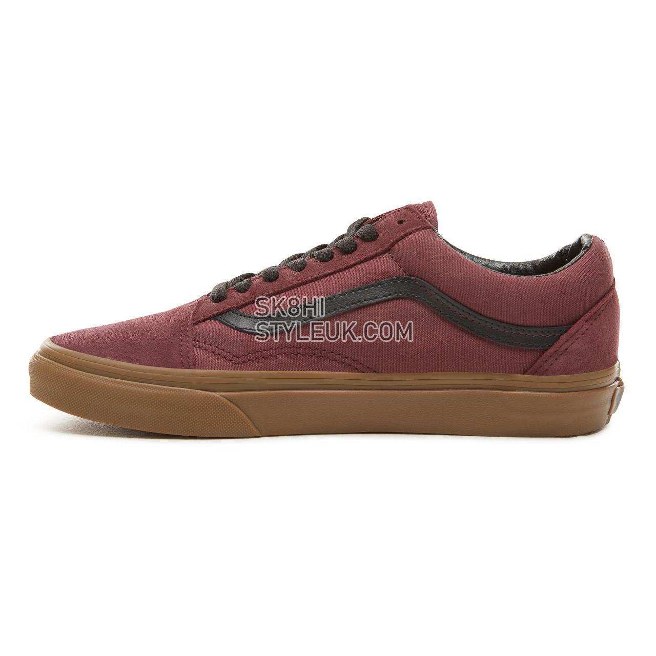 Vans Suede Gum Outsole Old Skool Classic Mens Womens - (Gum Outsole) Catawba Grape/Black VA38G1U5A Shoes