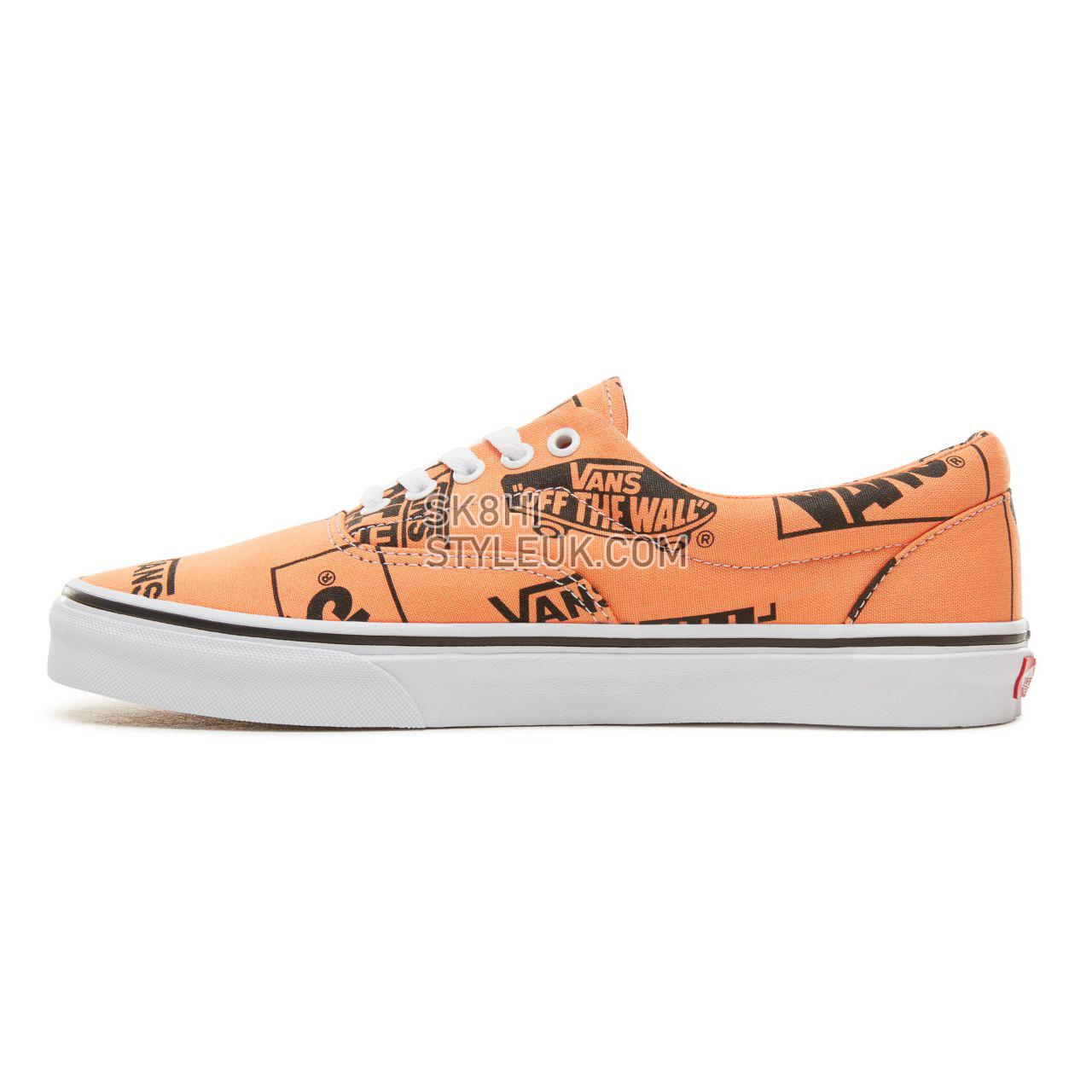 Vans Logo Mix Era Classic Mens Womens - (Logo Mix) Tangerine/Black VA38FRU8K Shoes