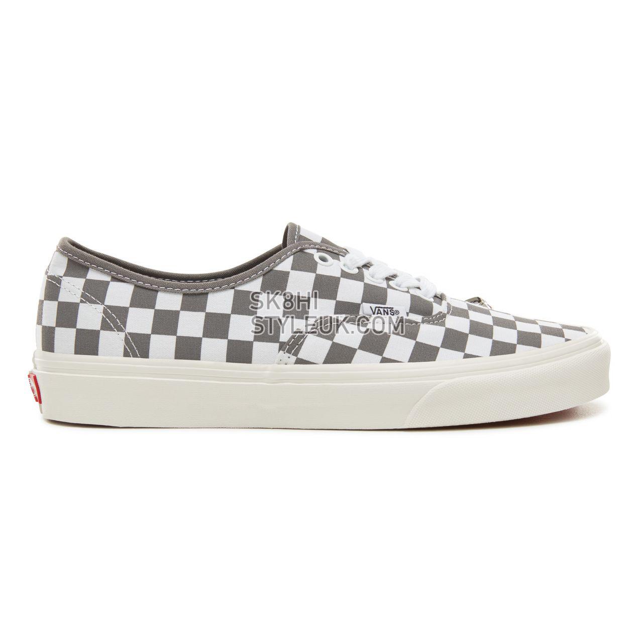 Vans Checkerboard Authentic Classic Mens Womens - (Checkerboard) Pewter/Marshmallow VA38EMU53 Shoes