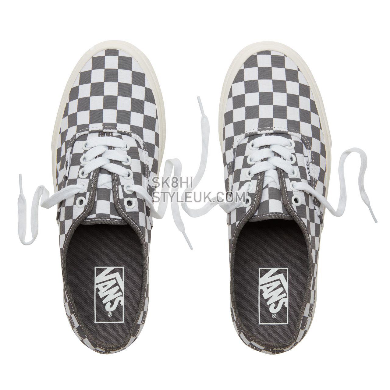 Vans Checkerboard Authentic Classic Mens Womens - (Checkerboard) Pewter/Marshmallow VA38EMU53 Shoes