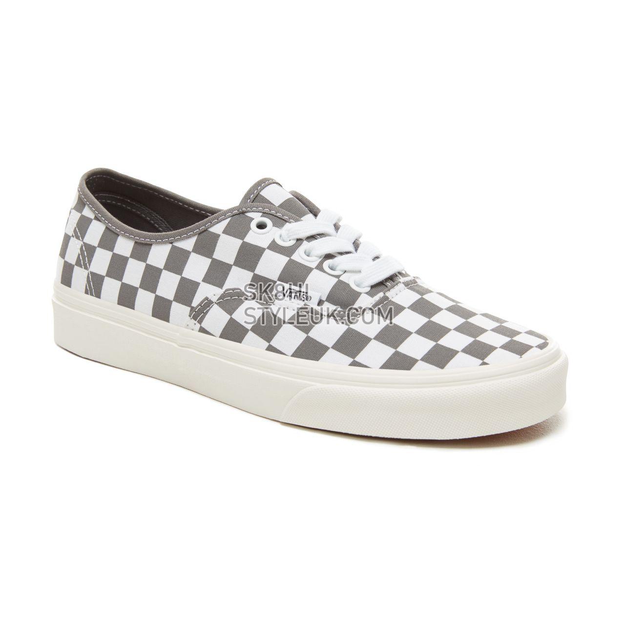 Vans Checkerboard Authentic Classic Mens Womens - (Checkerboard) Pewter/Marshmallow VA38EMU53 Shoes