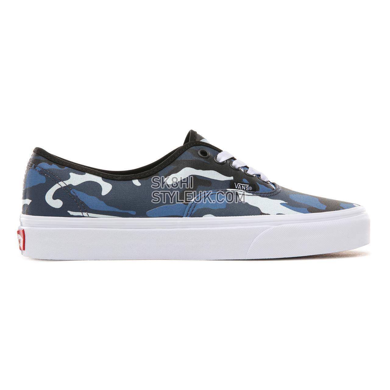 Vans Pop Camo Authentic Classic Mens Womens - (Pop Camo) Black/Dress Blues/True White VA38EMRK2 Shoes