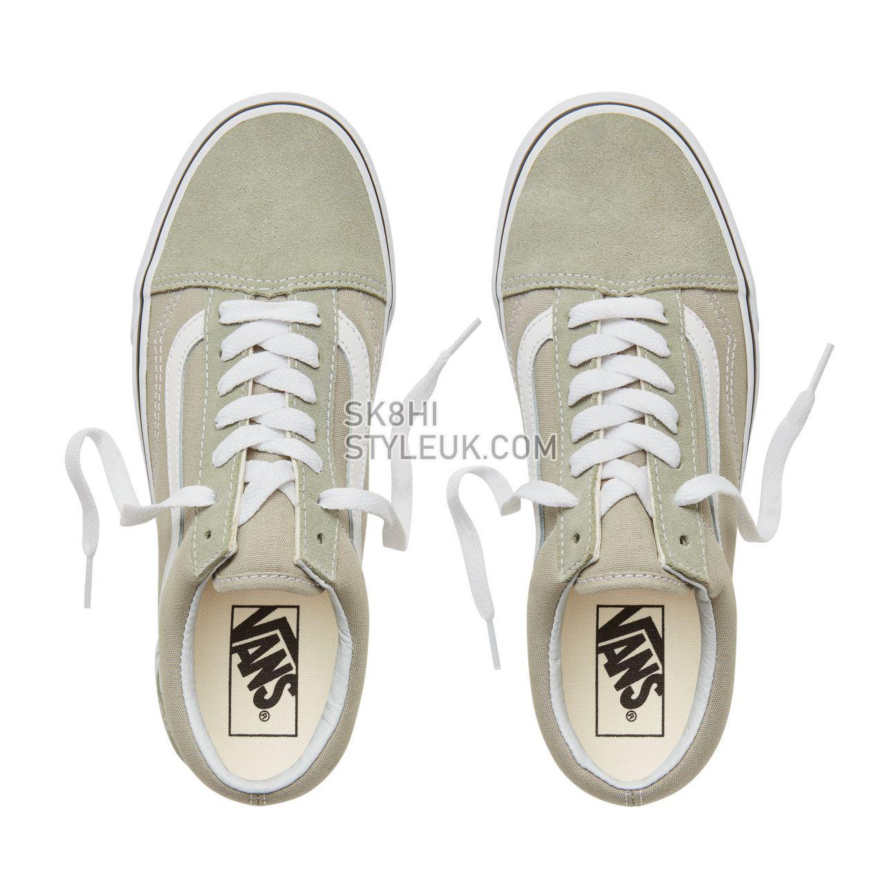 Vans Color Theory Old Skool Classic (Unisex) Mens Womens - Desert Sage/True White VA38G1U62 Shoes