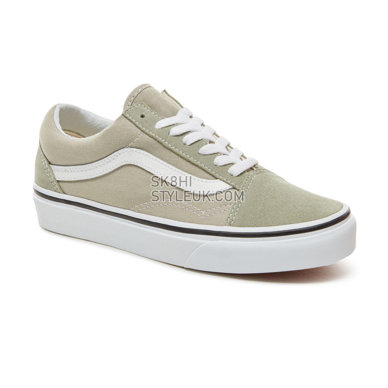 Vans Color Theory Old Skool Classic (Unisex) Mens Womens - Desert Sage/True White VA38G1U62 Shoes