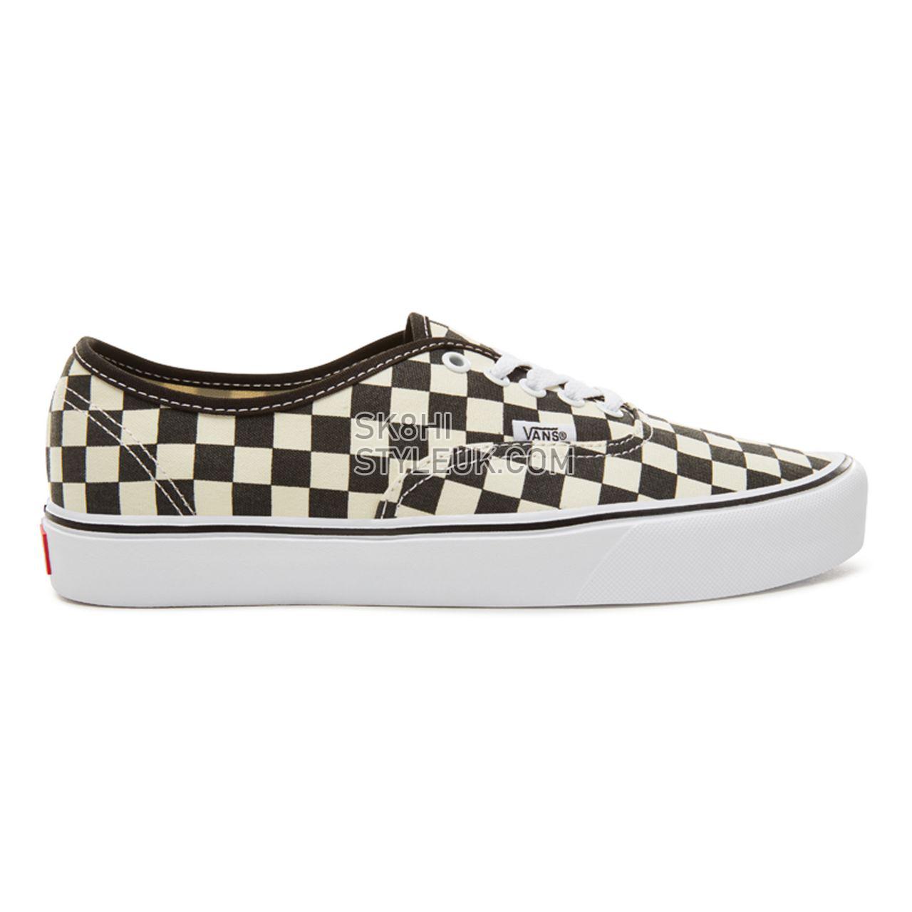 Vans Checkerboard Authentic Lite Classic Mens Womens - Black-White VA2Z5J5GX Shoes