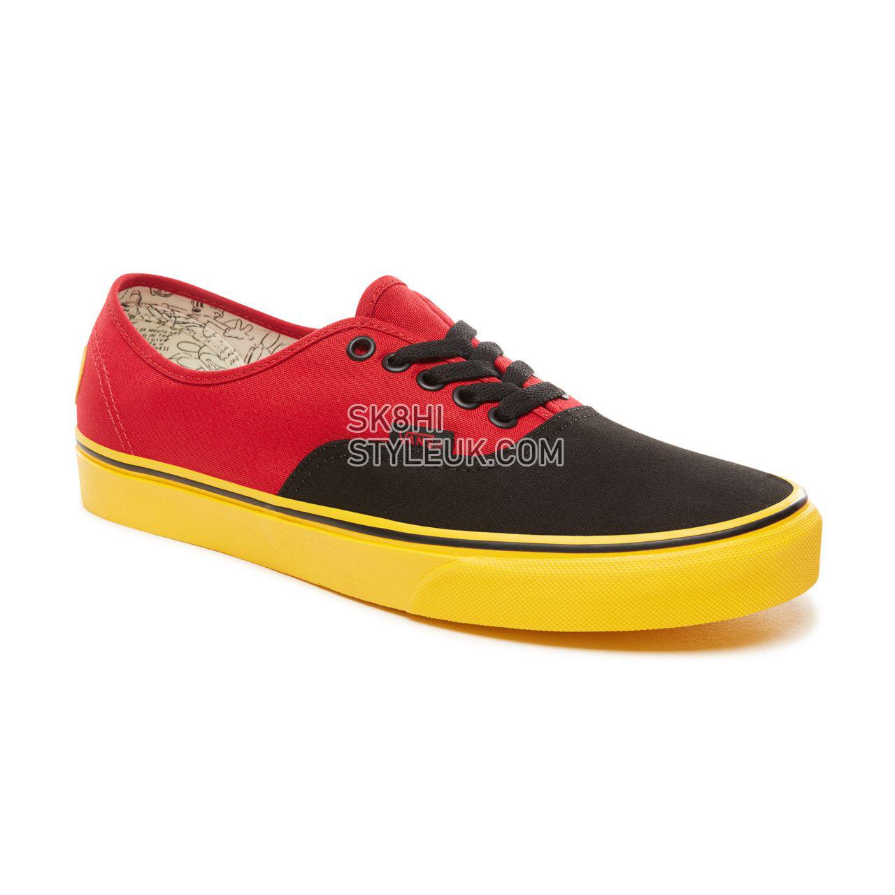 Vans Disney x Vans Authentic Classic Mens Womens - (Disney) Mickey/Red/Yellow VN0A38EMUK9 Shoes