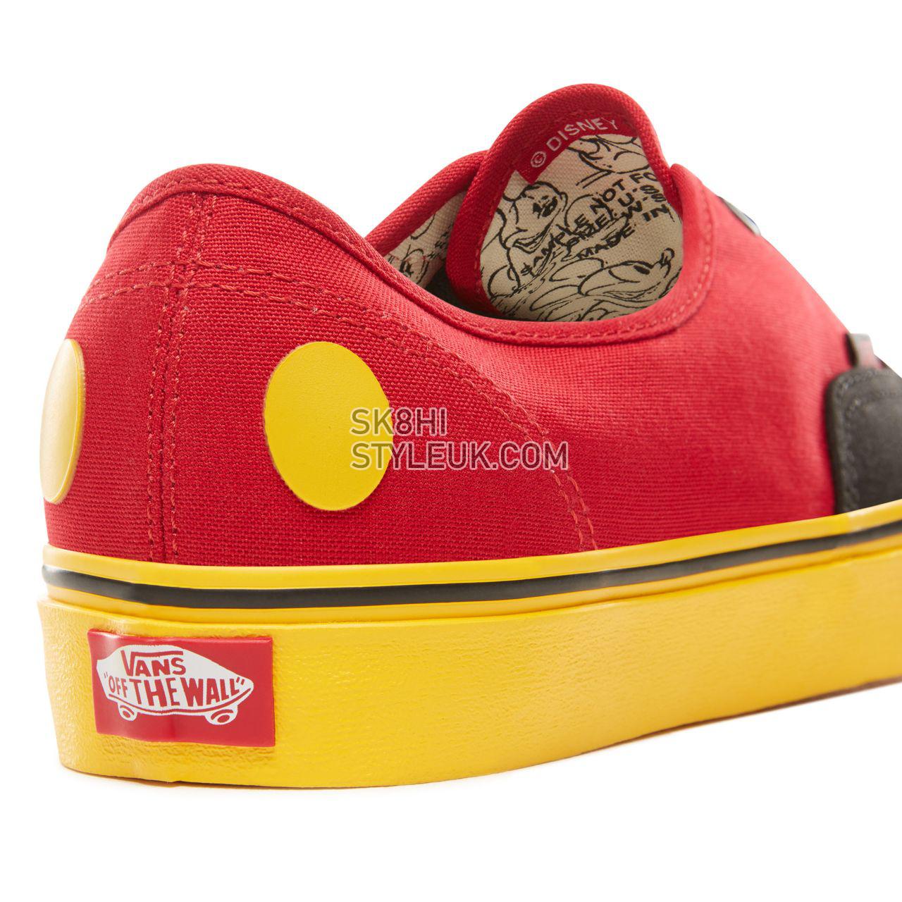 Vans Disney x Vans Authentic Classic Mens Womens - (Disney) Mickey/Red/Yellow VN0A38EMUK9 Shoes