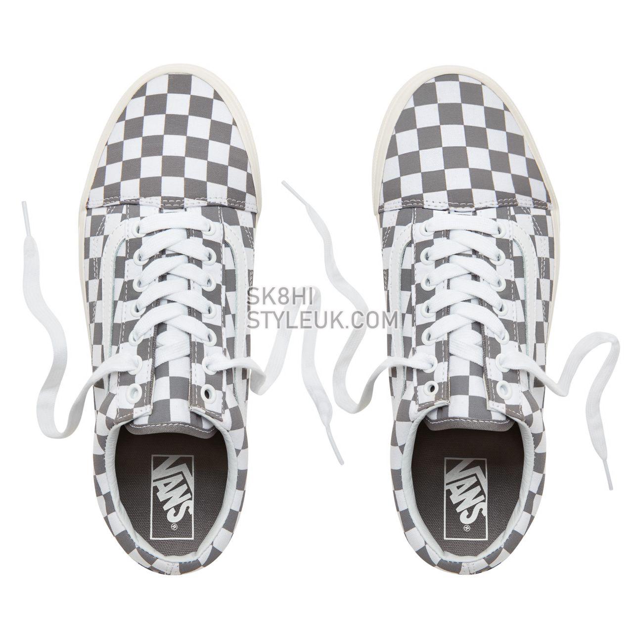 Vans Checkerboard Old Skool Classic Mens Womens - (Checkerboard) Pewter/Marshmallow VA38G1U53 Shoes