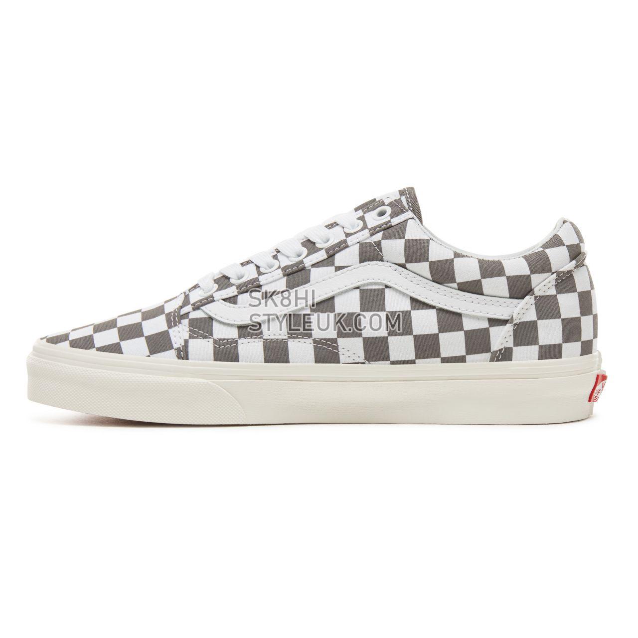 Vans Checkerboard Old Skool Classic Mens Womens - (Checkerboard) Pewter/Marshmallow VA38G1U53 Shoes