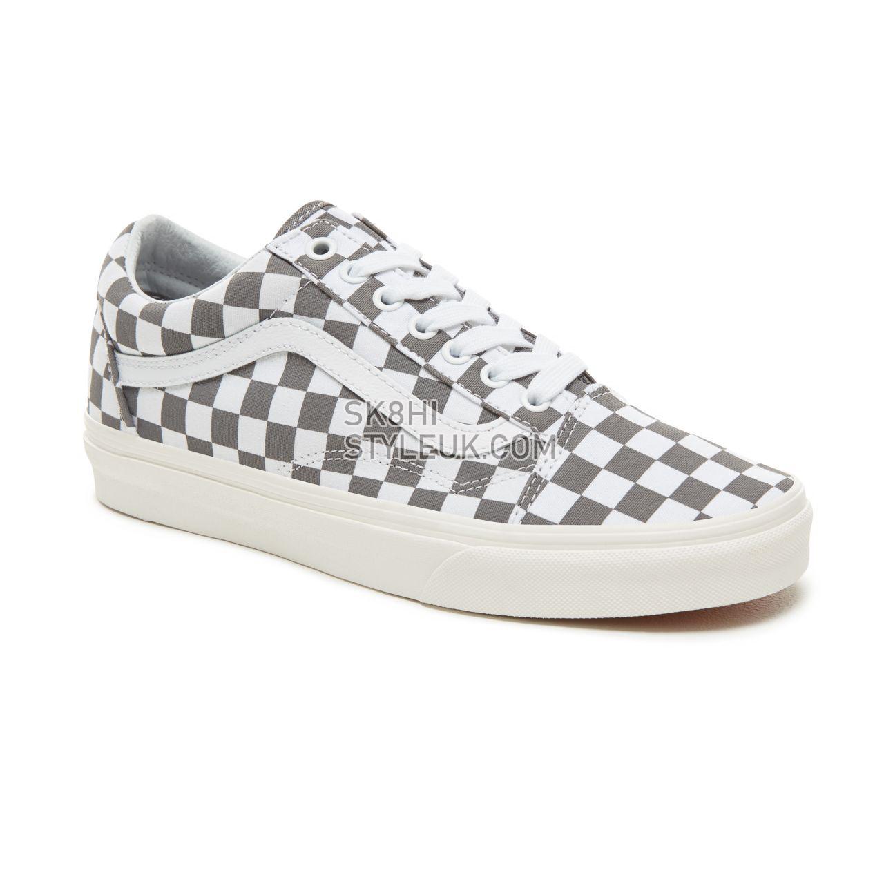 Vans Checkerboard Old Skool Classic Mens Womens - (Checkerboard) Pewter/Marshmallow VA38G1U53 Shoes