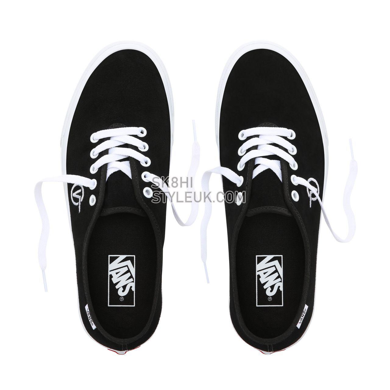 Vans Circle V Authentic One Piece Classic Mens Womens - (Circle V) Black/Suede VA3XIMS4M Shoes