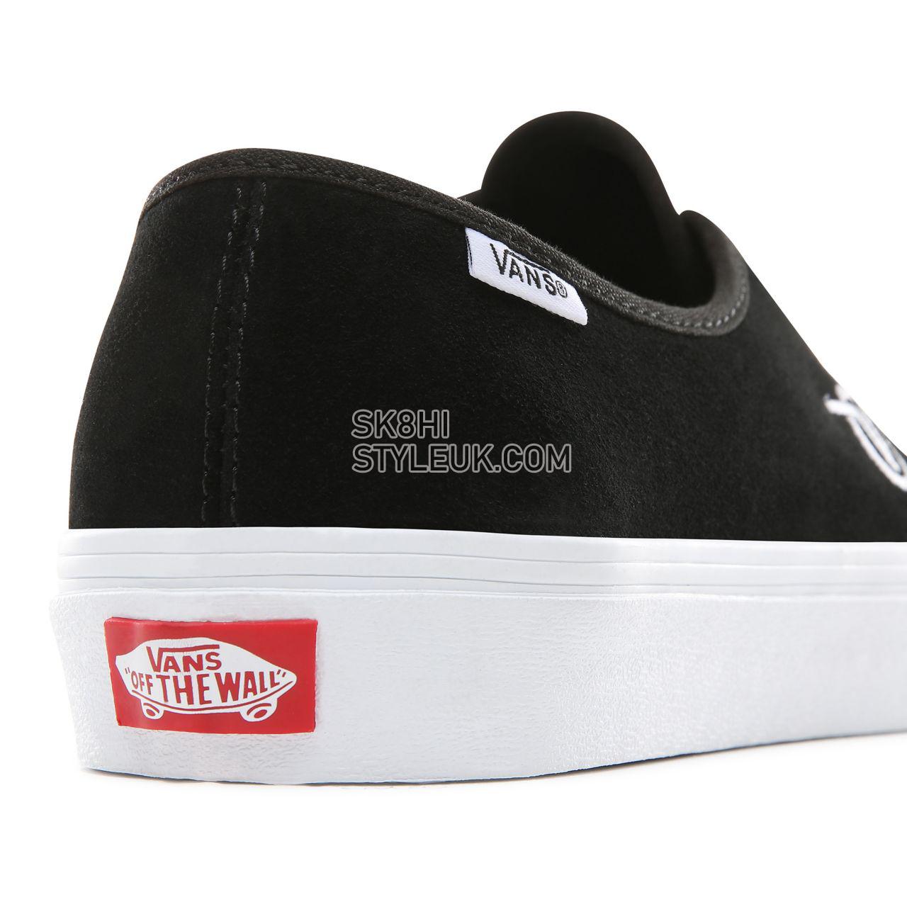 Vans Circle V Authentic One Piece Classic Mens Womens - (Circle V) Black/Suede VA3XIMS4M Shoes