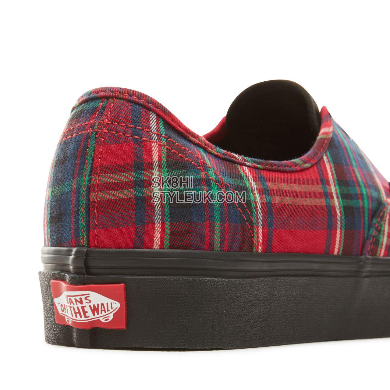 Vans Plaid Mix Authentic Classic Mens Womens - (Plaid Mix) Red/Black VA38EMU5P Shoes