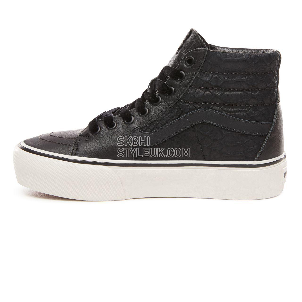 Vans Leather Sk8-Hi Platform 2.0 Classic Womens - (Leather) Snake/Black VN0A3TKNUQF Shoes