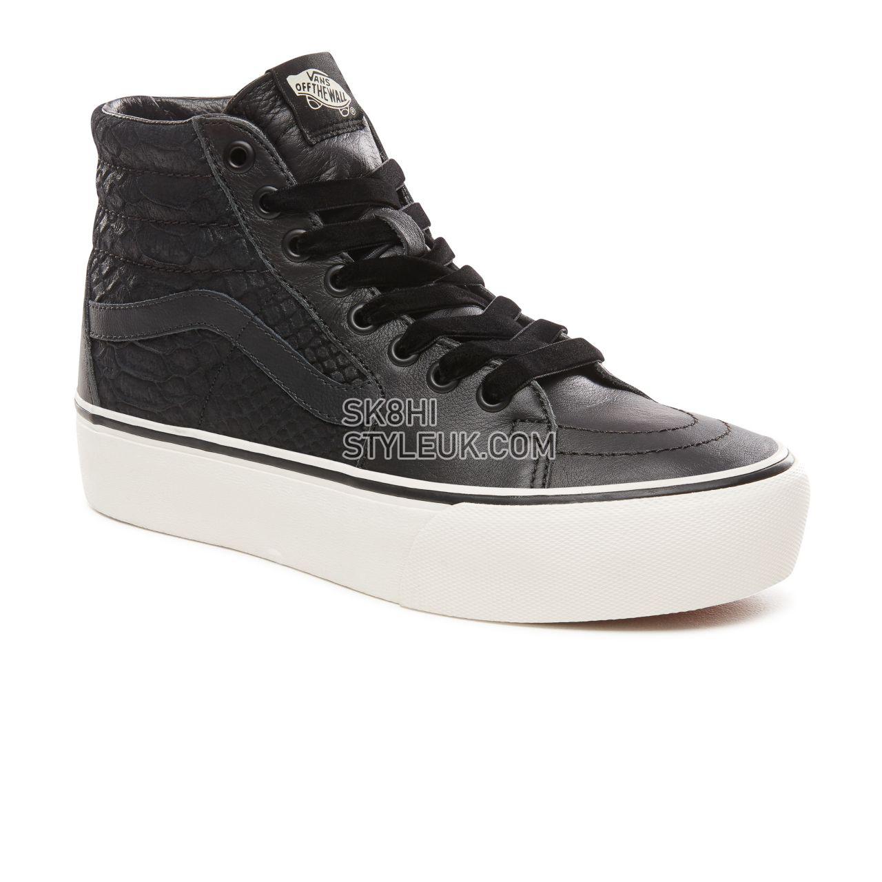 Vans Leather Sk8-Hi Platform 2.0 Classic Womens - (Leather) Snake/Black VN0A3TKNUQF Shoes