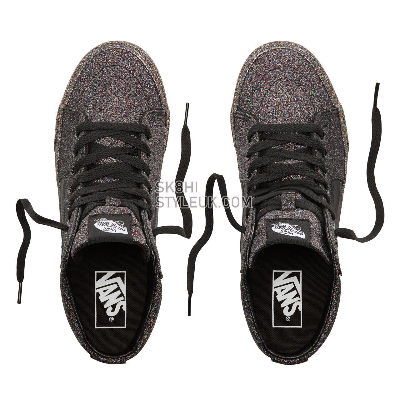 Vans Rainbow Glitter Sk8-Hi Classic Womens - (Rainbow Glitter) Black/Black VN0A38GEUKN Shoes