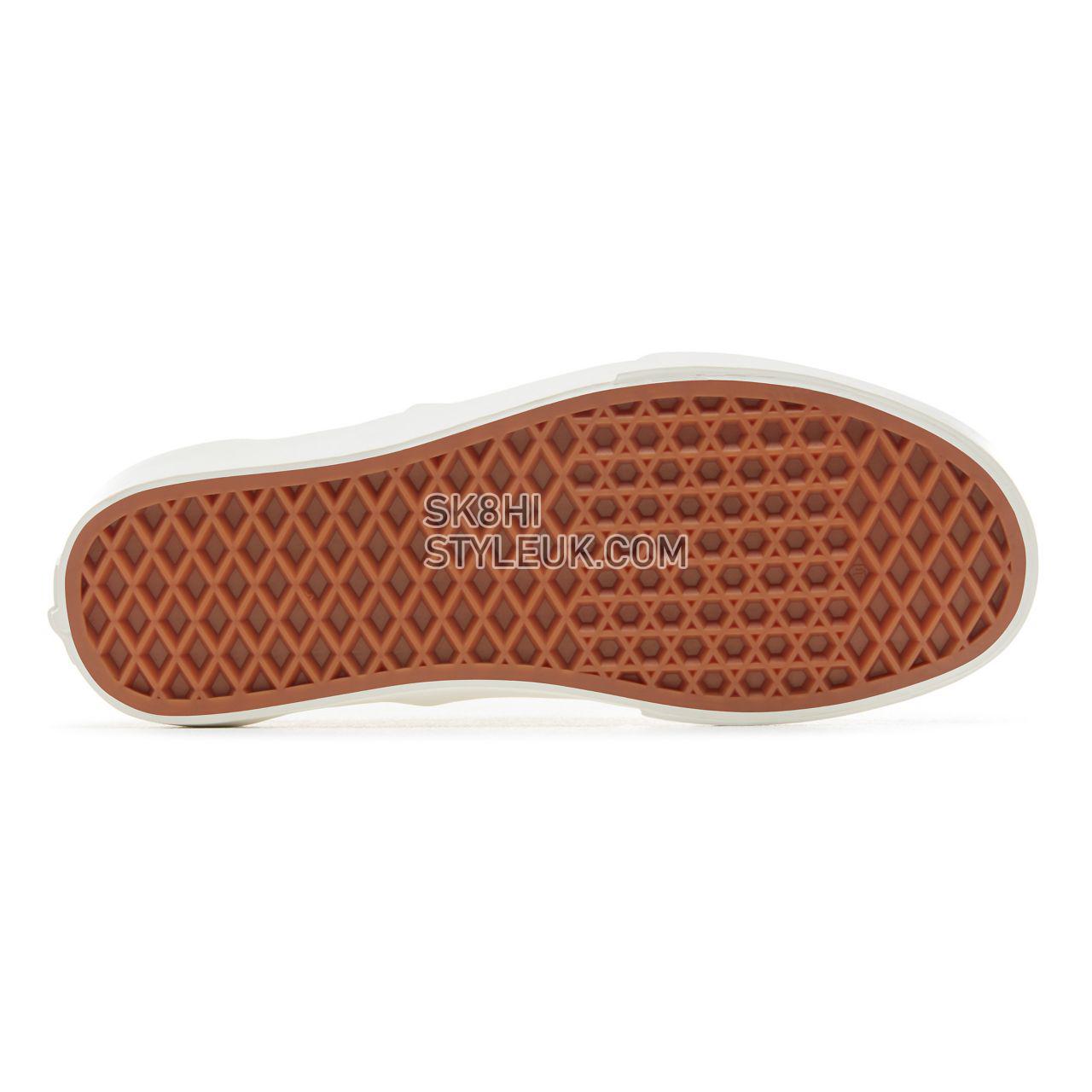 Vans Woven Leather Slip-On Classic Womens - (Woven Leather) Brushed Gold/Snow White VN0A38F7VMU Shoes