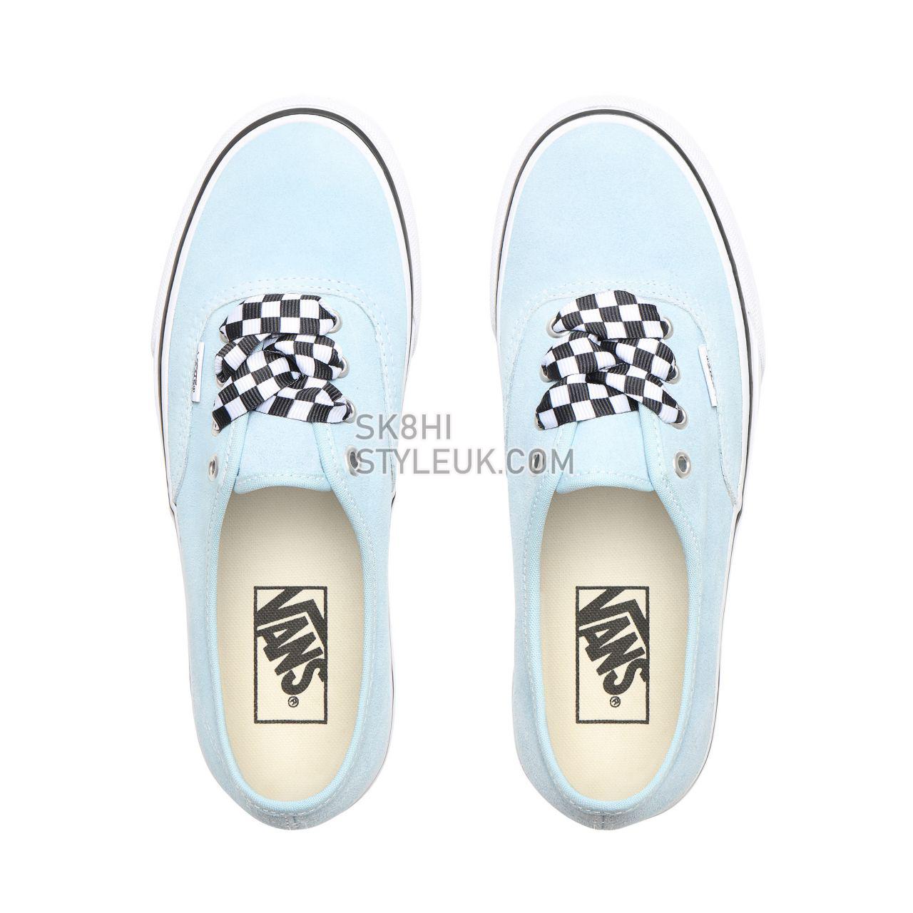 Vans Checkerboard Lace Authentic Platform 2.0 Classic Womens - (Checkerboard Lace) Cool Blue/True White VN0A3AV8S1X Shoes