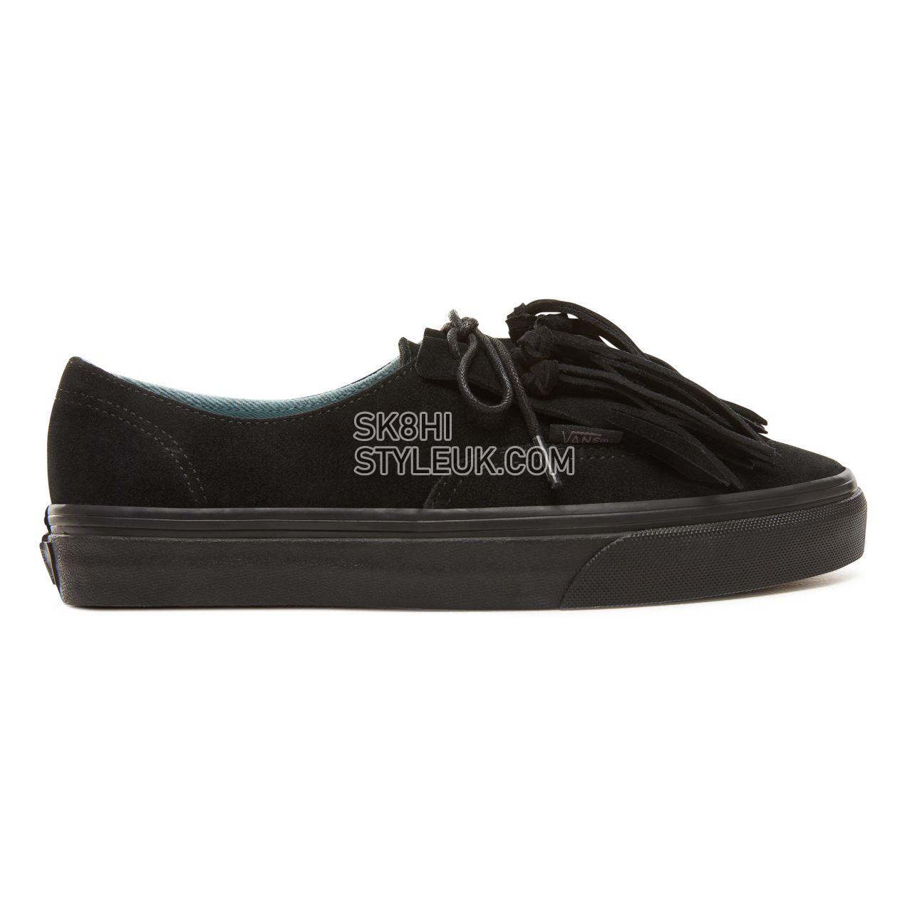 Vans Suede  Authentic Fringe Classic Womens - Black/Black VA3TK7BKA Shoes