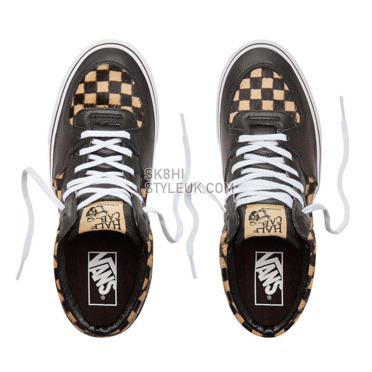 Vans Calf Hair Checkerboard Half Cab Classic Womens - (Calf Hair) Checkerboard/True White VA348EU76 Shoes