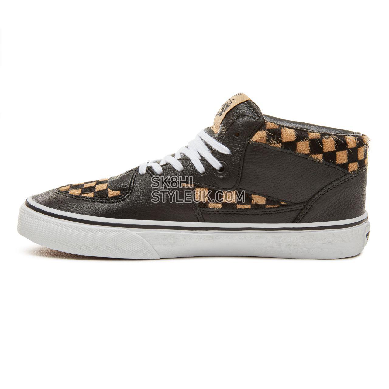 Vans Calf Hair Checkerboard Half Cab Classic Womens - (Calf Hair) Checkerboard/True White VA348EU76 Shoes