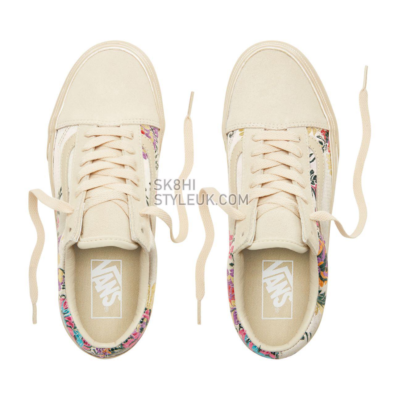 Vans Festival Satin Old Skool Classic Womens - (Festival Satin) Gold/Black VN0A38G1UND Shoes