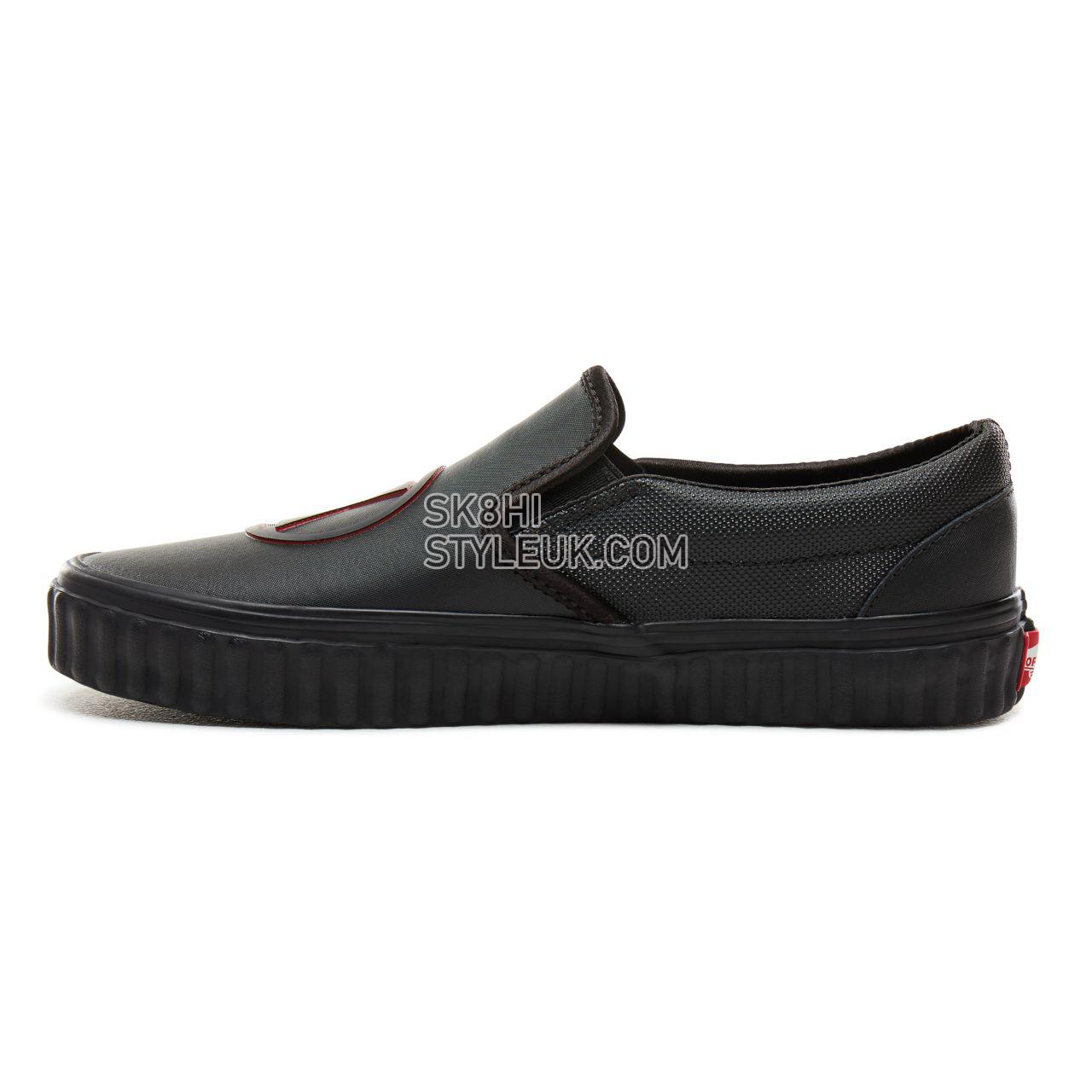 Vans X Marvel Classic Slip-On Classic Womens - (Marvel) Black Widow/Black VA38F7U7K Shoes