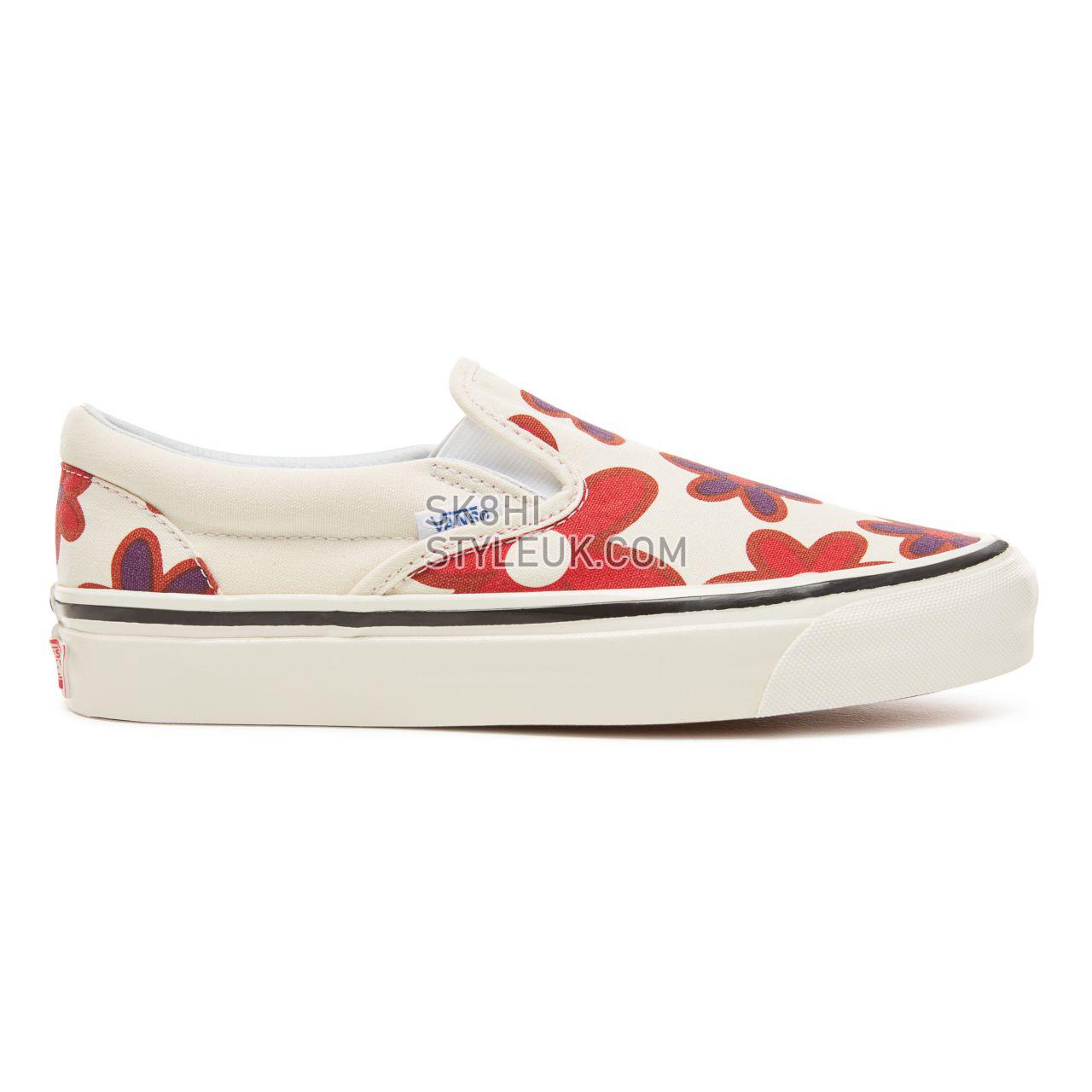 Vans Anaheim Factory Classic Slip-On 98 Classic Womens - (Anaheim Factory) Og White/Flower Power VA3JEXU7Y Shoes