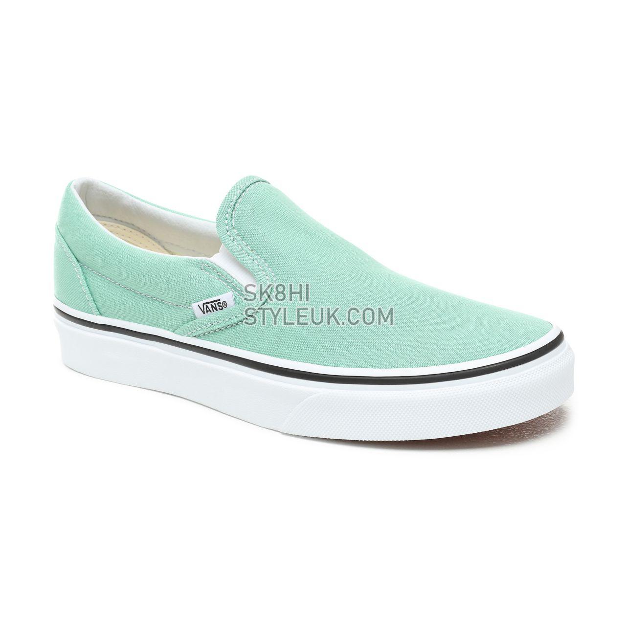 Vans Slip-On Classic Womens - Neptune Green/True White VN0A38F7VMX Shoes