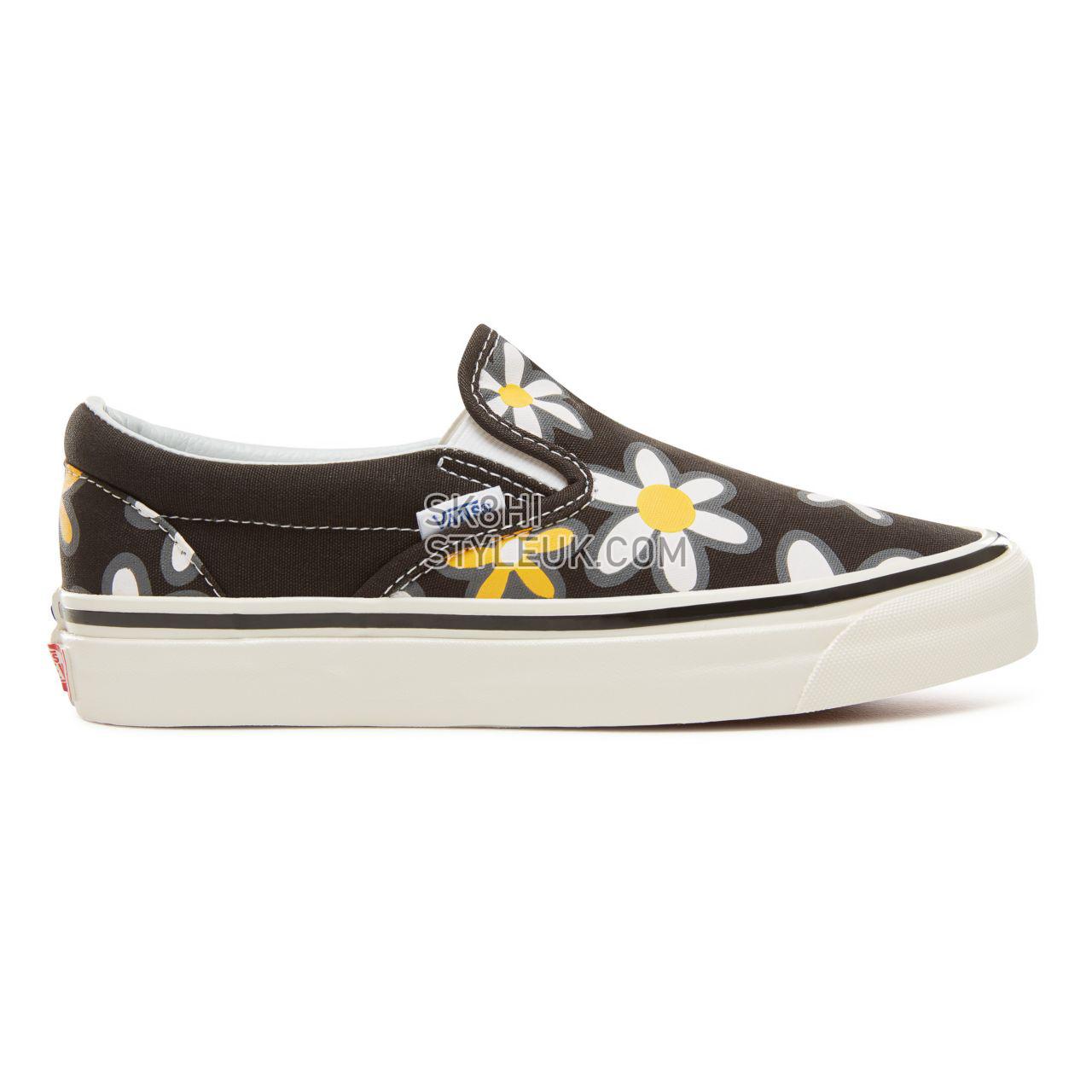 Vans Anaheim Factory Classic Slip-On 98 Classic Womens - (Anaheim Factory) Og Black/Flower Power VA3JEXU7X Shoes