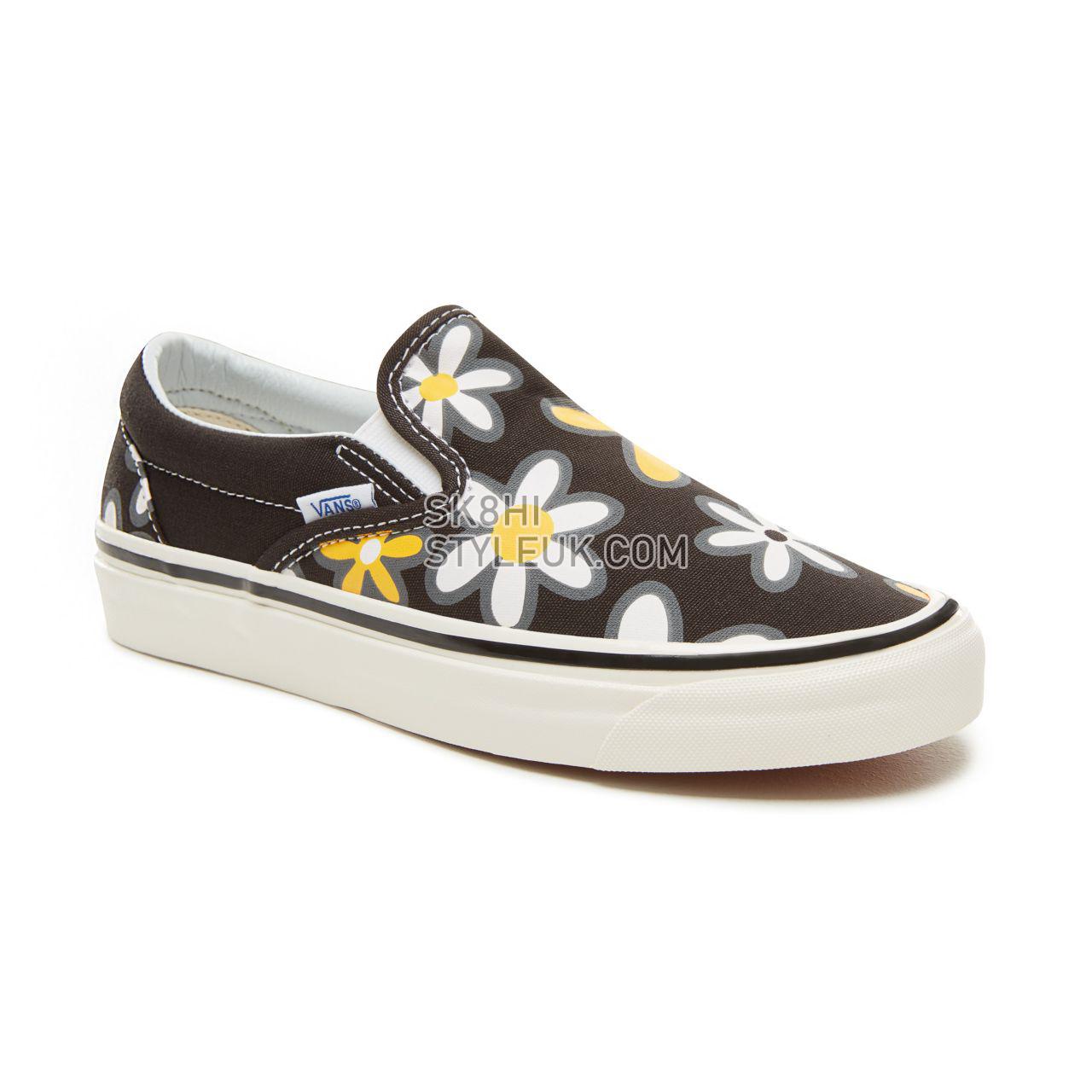 Vans Anaheim Factory Classic Slip-On 98 Classic Womens - (Anaheim Factory) Og Black/Flower Power VA3JEXU7X Shoes