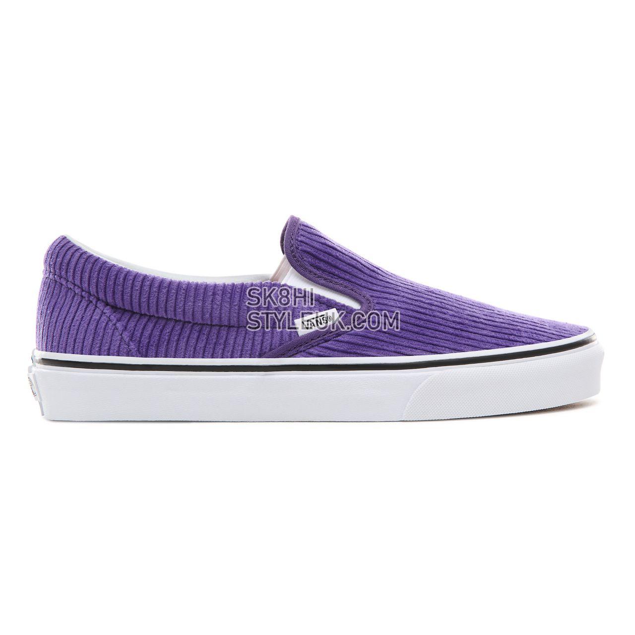 Vans Design Assembly Corduroy Slip-On Classic Womens - (Design Assembly) Heliotrope/True White VA38F7U7C Shoes