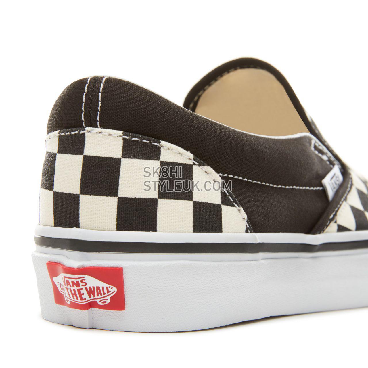 Vans Satin Patchwork Classic Slip-On Classic Womens - (Satin Patchwork) Checker/Rose VA38F7U7O Shoes