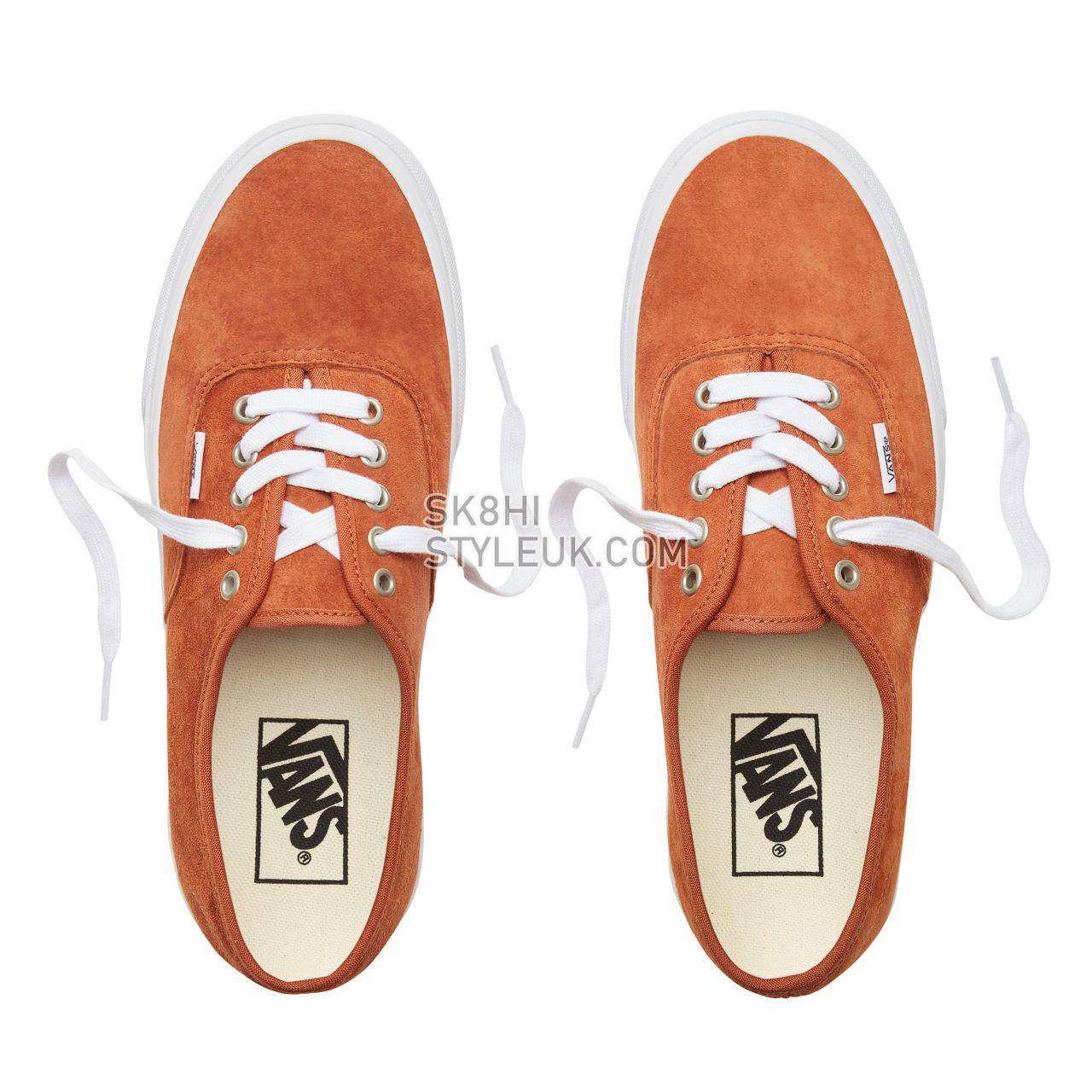 Vans Suede Authentic Classic Mens Womens - (Pig Suede) Leather Brown/True White VA38EMU5K Shoes