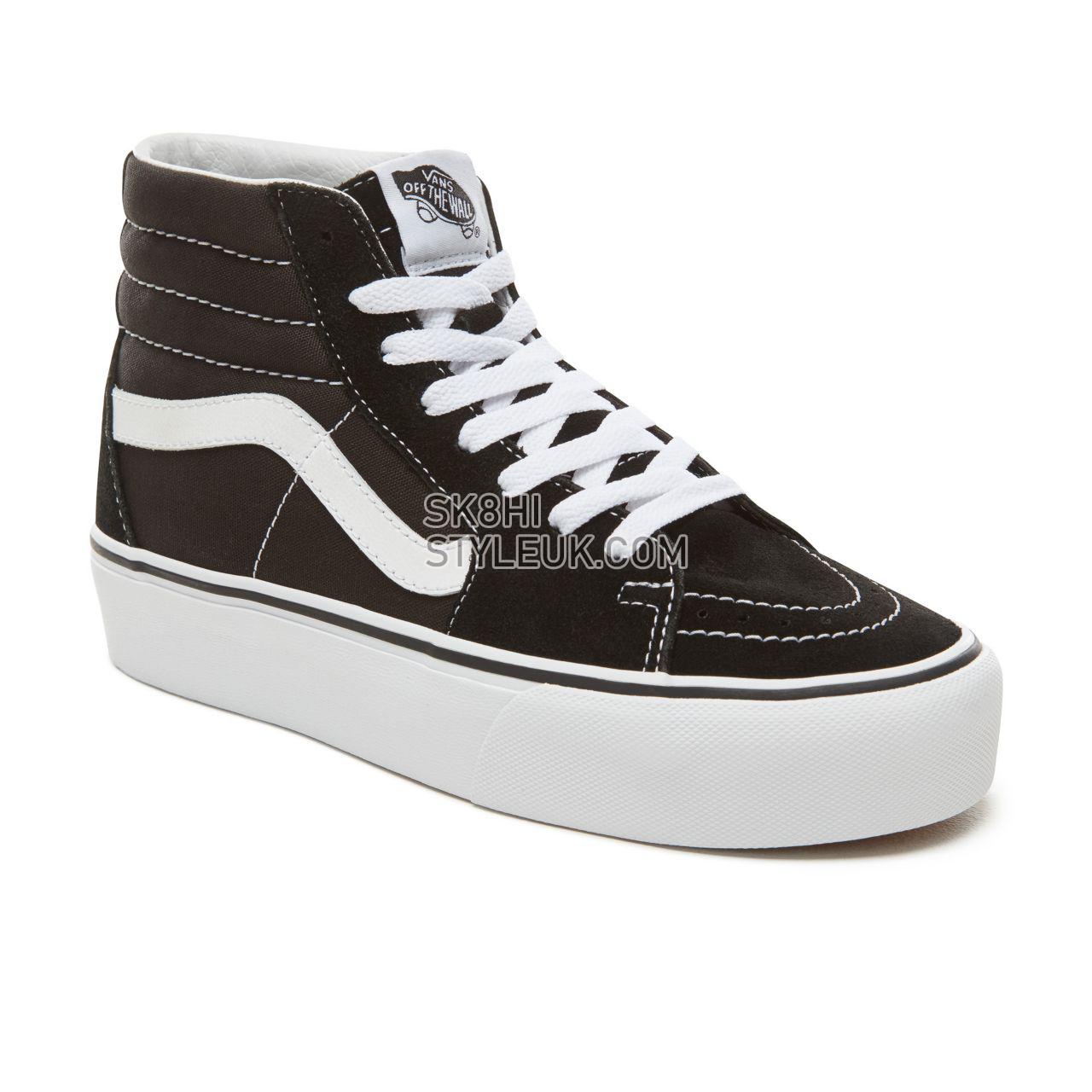 Vans Suede  Sk8-Hi Platform 2.0 Classic Womens - Black/True White VN0A3TKN6BT Shoes