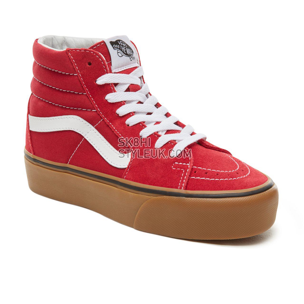 Vans Suede Gum Sk8-Hi Platform 2.0 Classic Womens - (Gum) Scooter/True White VA3TKNUCD Shoes