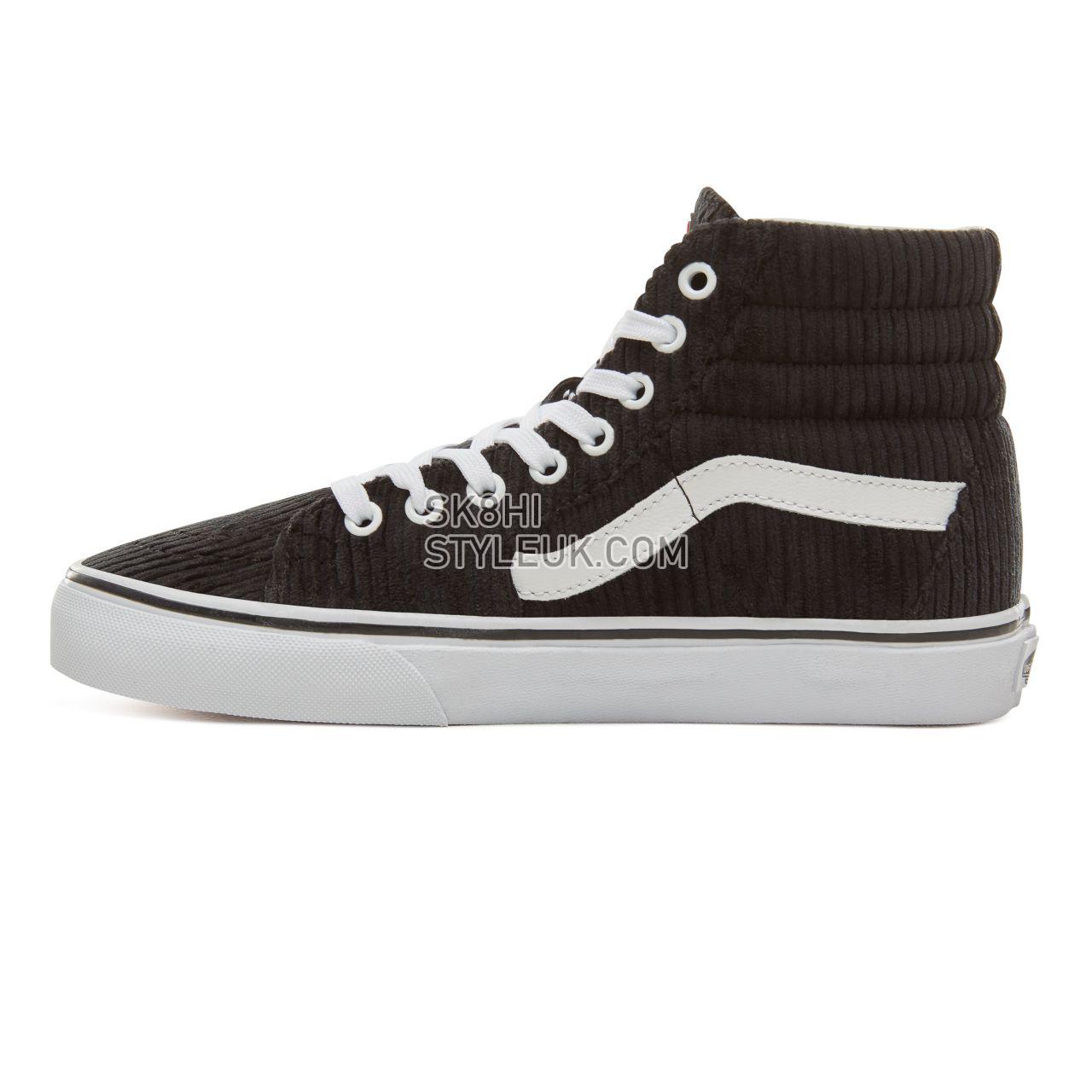 Vans Design Assembly Corduroy Sk8-Hi Classic Womens - (Design Assembly) Black/True White VA38GEU55 Shoes