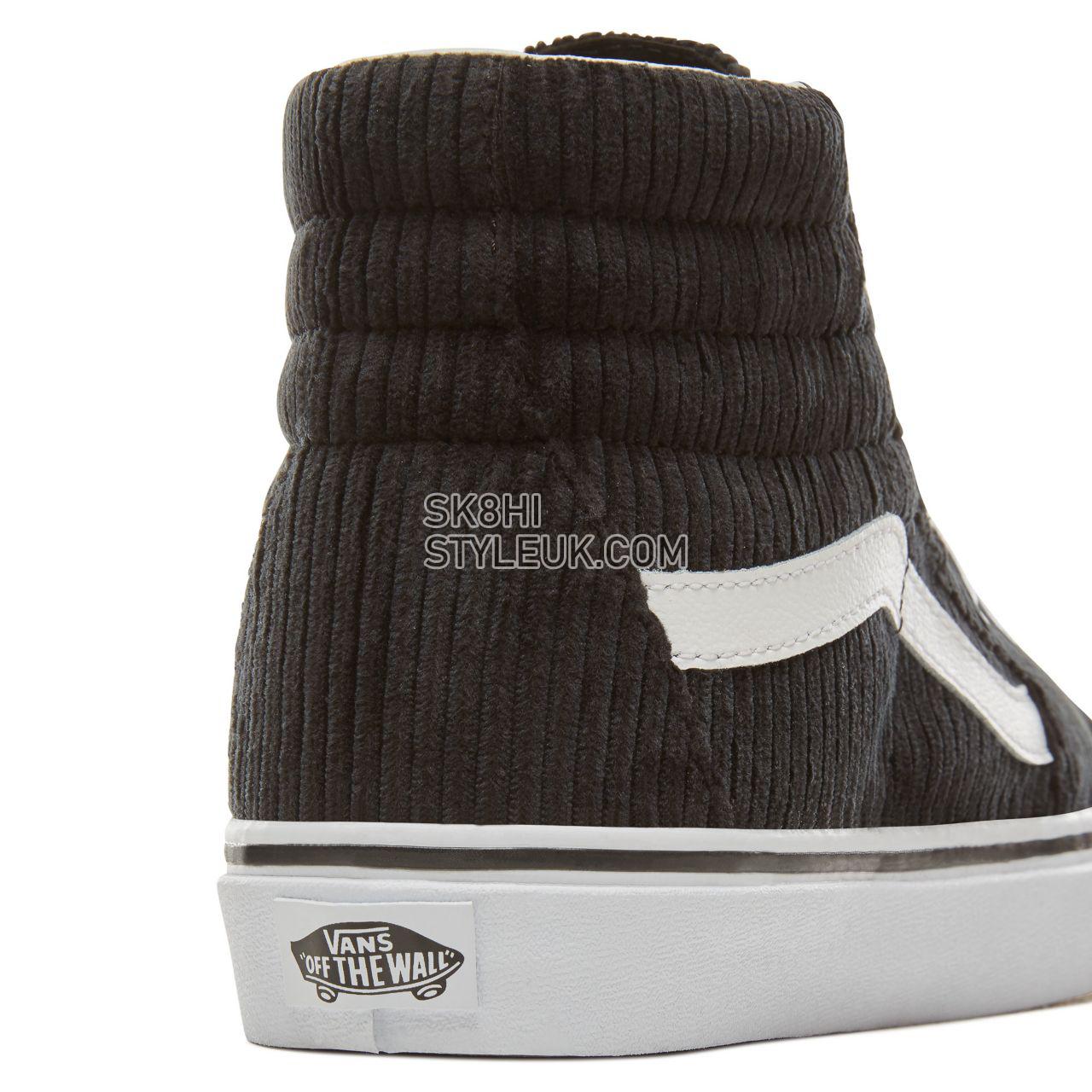 Vans Design Assembly Corduroy Sk8-Hi Classic Womens - (Design Assembly) Black/True White VA38GEU55 Shoes