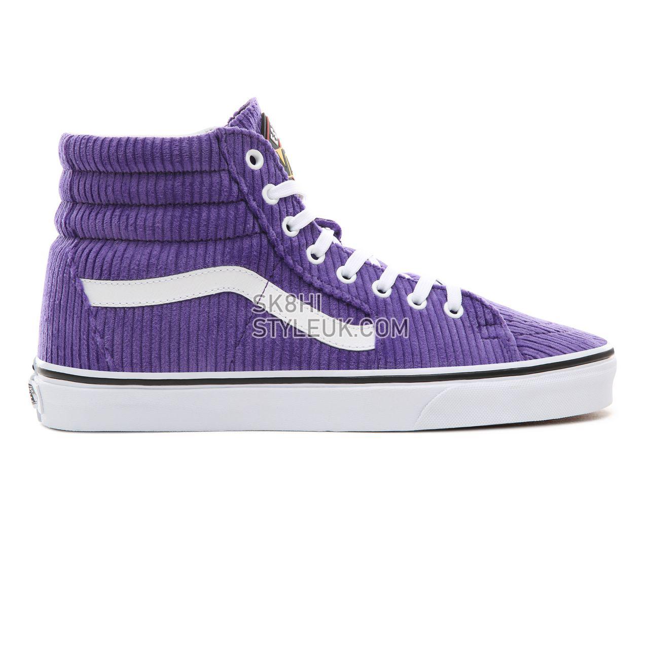 Vans Design Assembly Corduroy Sk8-Hi Classic Womens - (Design Assembly) Heliotrope/True White VA38GEU7C Shoes