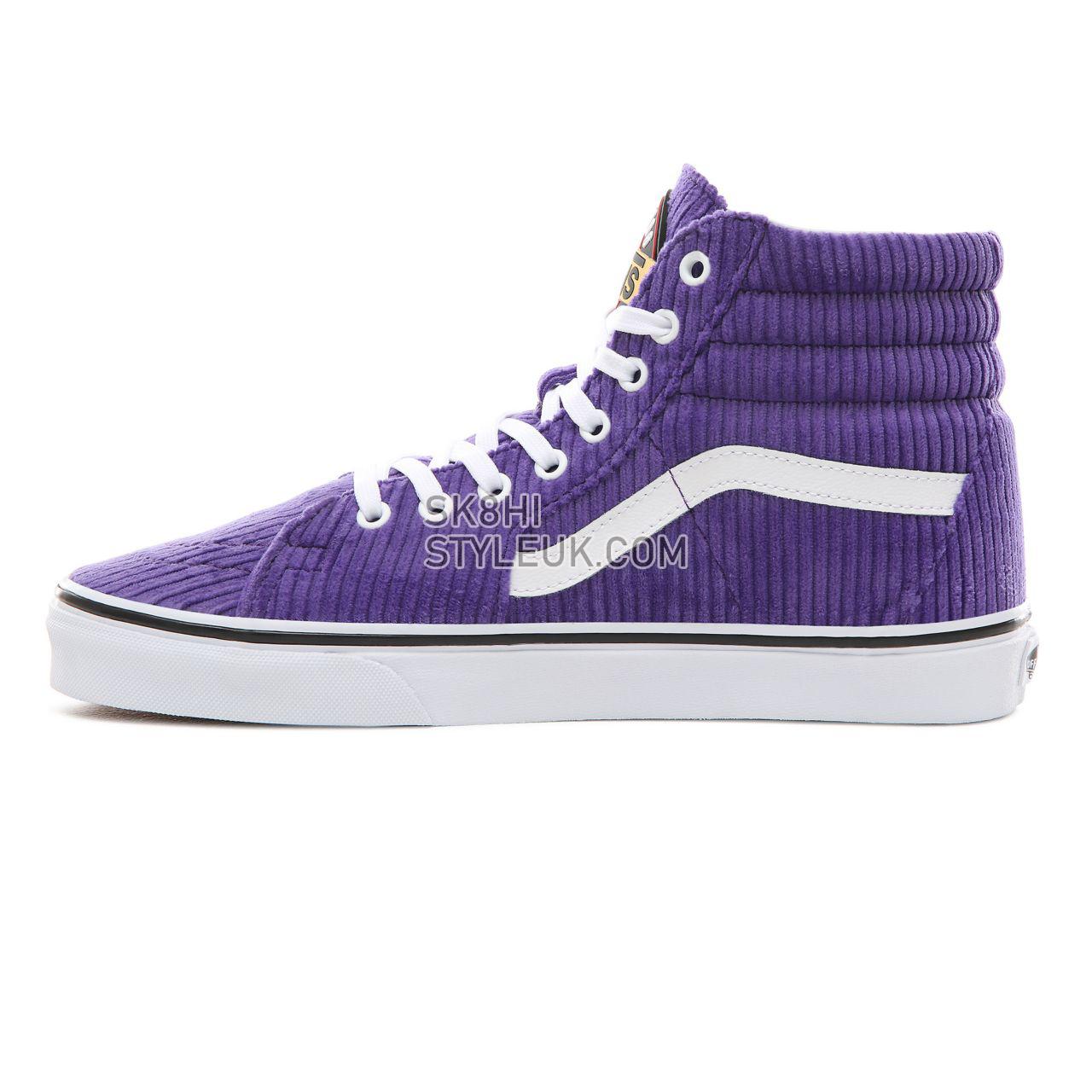 Vans Design Assembly Corduroy Sk8-Hi Classic Womens - (Design Assembly) Heliotrope/True White VA38GEU7C Shoes